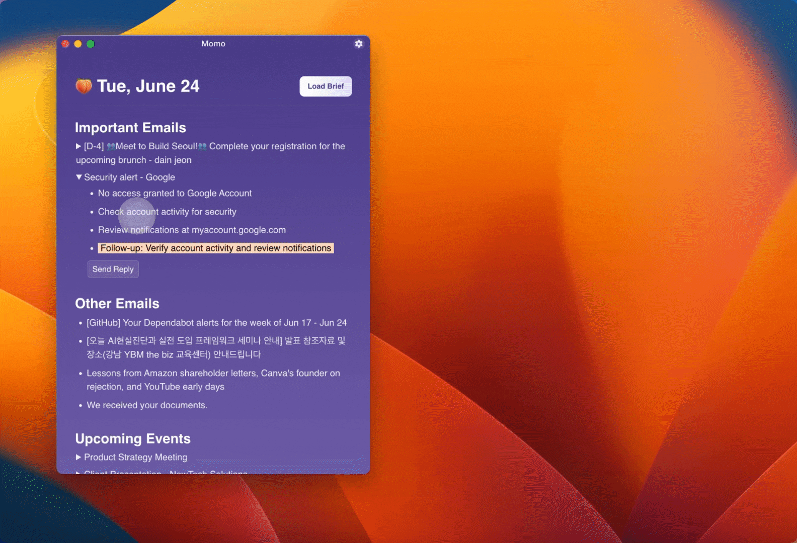 Momo Interface Preview